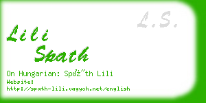 lili spath business card